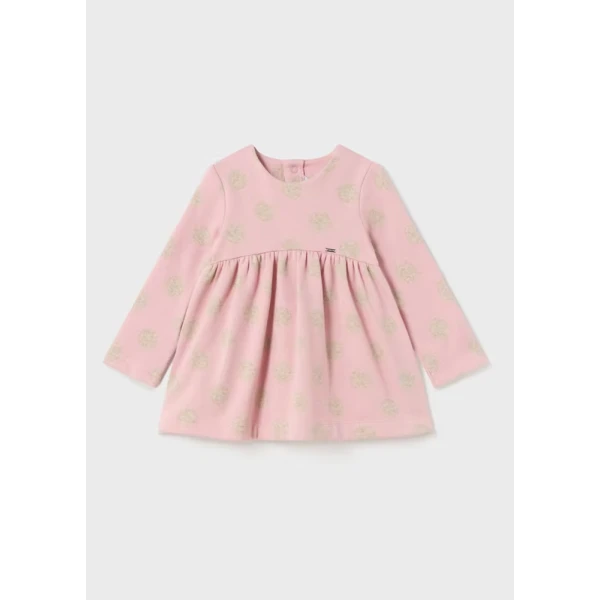 MAYORAL DRESS COTTON JACQUARD PINK