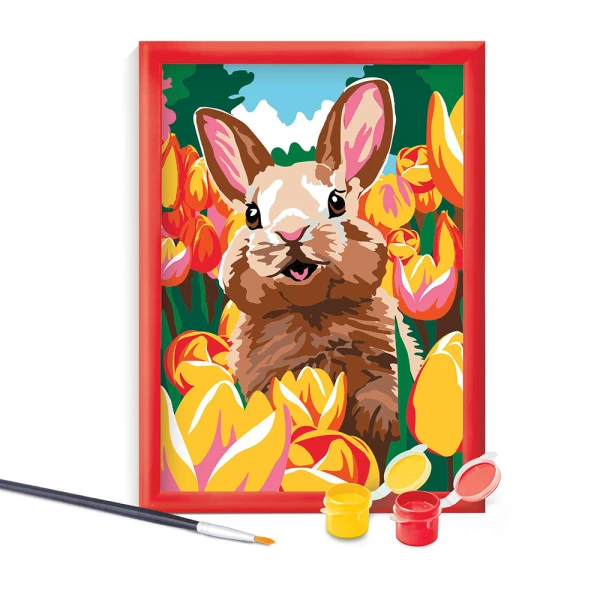 HAPPIHOBBI PAINT & FRAME BY NUMBERS CHEERFUL BUNNY ΓΙΑ 8+ ΧΡΟΝΩΝ