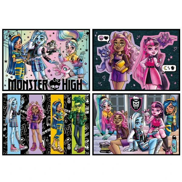 EDUCA SET 4 PUZZLES 50-80-100-150 pcs MONSTER HIGH