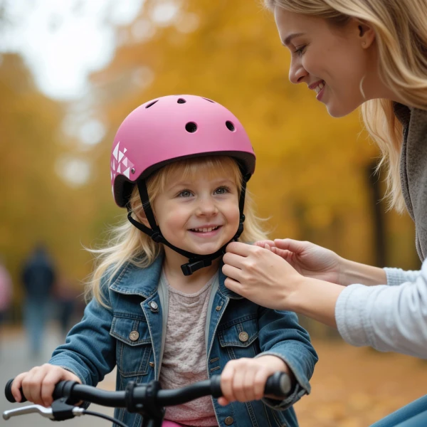 SHOKO PROTECTIVE HELMET WITH LIGHT - BUBBLE BLUSH