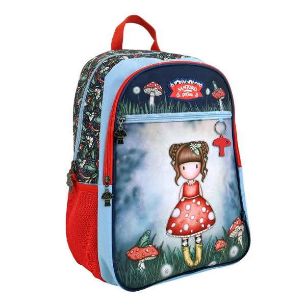 SANTORO GORJUSS CLASSIC ΤΣΑΝΤΑ ΠΛΑΤΗΣ LITTLE MUSHROON (RED DRESS)