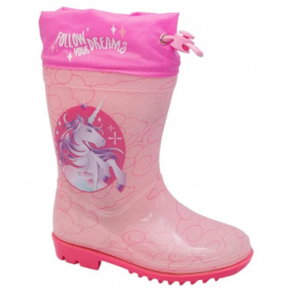 RAINBOOTS UNICORN PVC/TEXTILE PINK