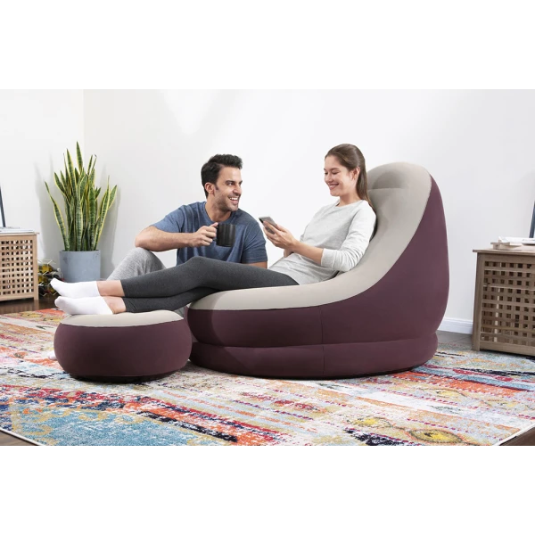 BESTWAY INFLATABLE 121X100X86 cm COMFORT CRUISER LOUNGE BORDEAUX