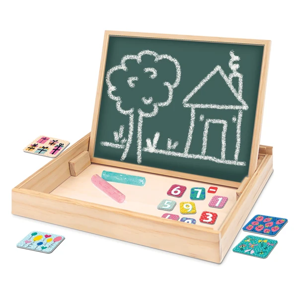 HAPPIHOBBI MAGNET WOODEN MAGNETIC BOARD DOUBLE-SIDED FOR AGES 3+