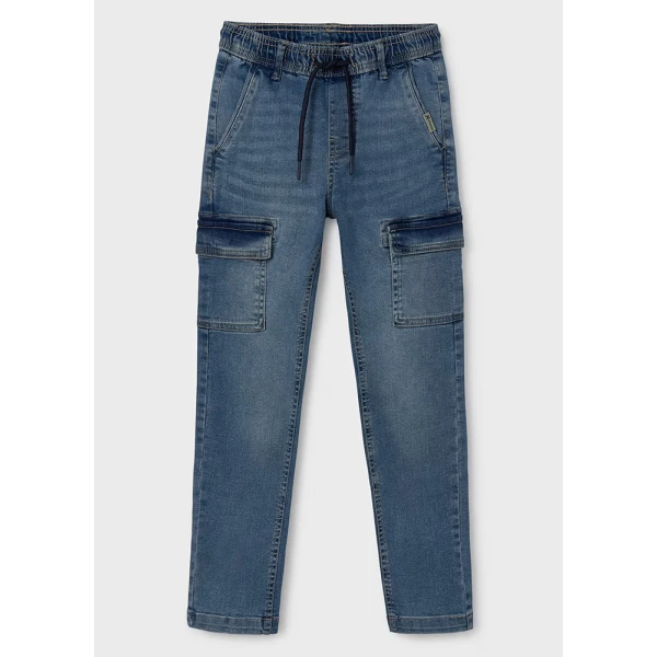 MAYORAL TROUSERS DENIM JOGGER CARGO JEAN