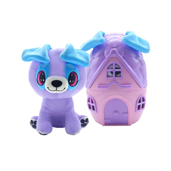 PUP A DORABLES PLUSH ANIMALS WITH HOUSE - SEVERAL DESIGNS