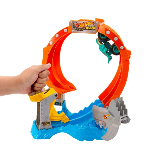 HOT WHEELS MONSTER TRUCKS - SPIRAL SHARK SMASH PLAYSET