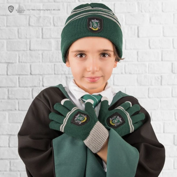 HARRY POTTER KIDS SET HAT AND GLOVES SLYTHERIN