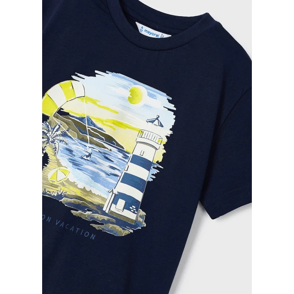 MAYORAL SHORT SLEEVE BLOUSE GLOW IN THE DARK NAVY BLUE