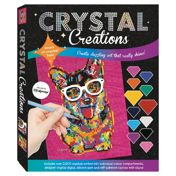 HINKLER CRYSTAL CREATIONS PD MORENO CORGI IN GLASSES