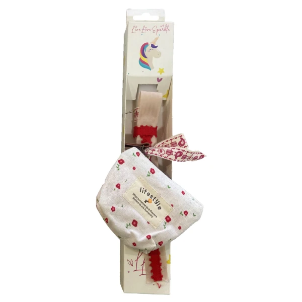 AROMATIC ROUND CANDLE 30 cm WITH WALLET BEIGE