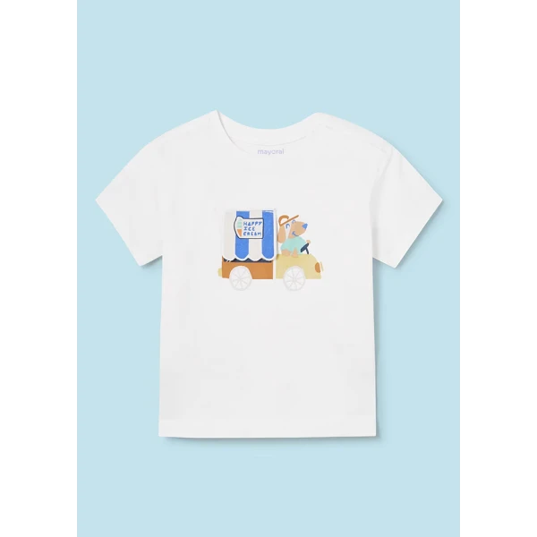 MAYORAL SHORT SLEEVES BLOUSE PLAY DOG CREAM