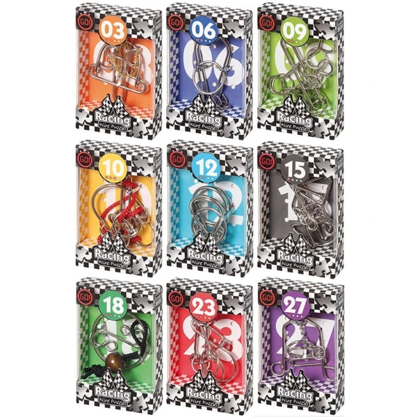 EUREKA RACING WIRE PUZZLE - 27 DESIGNS