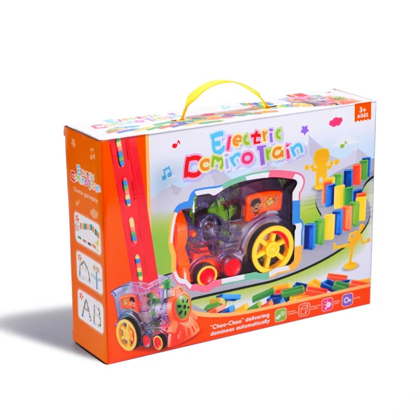 SET DOMINO BRICKS WITH TRAIN WITH SOUNDS AND LIGHTS