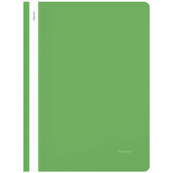 METRON PLASTIC FOLDER WITH FASTENER LIGHT GREEN