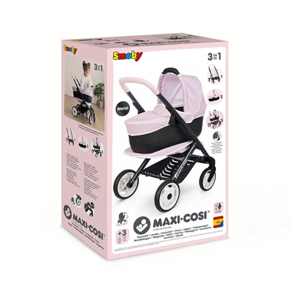 SMOBY MAXI COSI ΠΟΡΤ-ΜΠΕΜΠΕ ΚΑΙ ΚΑΡΟΤΣΙ ΚΟΥΚΛΑΣ ΡΟΖ