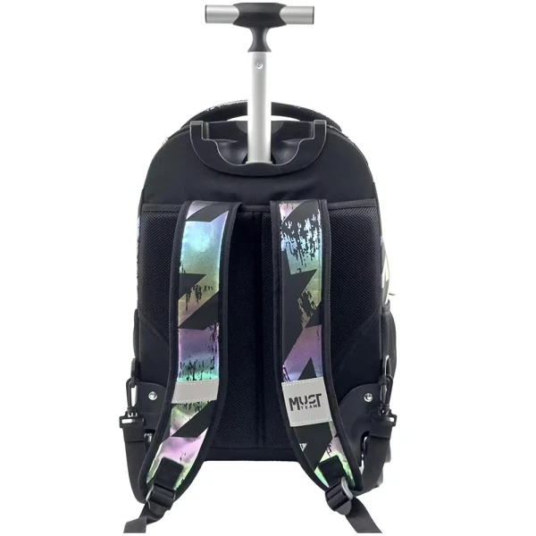 MUST TEAM ΤΣΑΝΤΑ TROLLEY ΔΗΜΟΤΙΚΟΥ 31X22X45 εκ. 3 ΘΗΚΕΣ HOLOGRAM ΧΡΩΜΑΤΑ