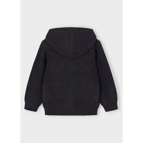 MAYORAL CARDIGAN KNITTED HOOD GREY DARK