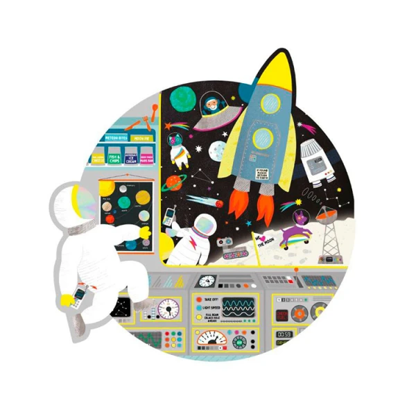 FLOSS & ROCK PUZZLE SPACE 100 pcs 3 IN 1