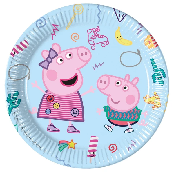 LARGE PLATES 23 cm 8 pcs PEPPA PIG