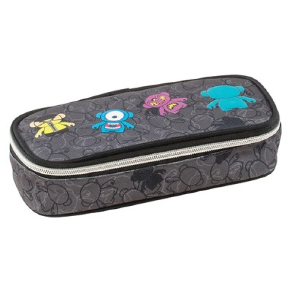 SQUARE PENCIL CASE ALLOVER MONSKEY