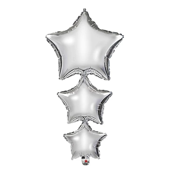 ΜΠΑΛΟΝΙ ΕΝΩΜΕΝΑ ΑΣΗΜΙ ΑΣΤΕΡΙΑ FOIL 96 cm