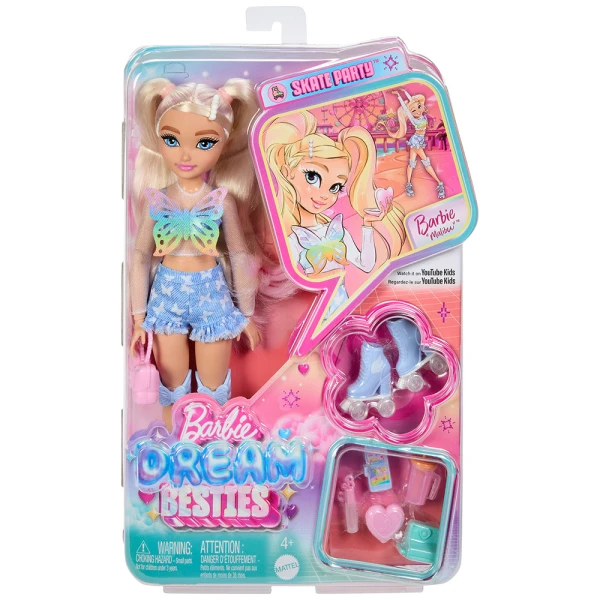 BARBIE DREAM BESTIES ROLLER SKATE - DOLL BARBIE MALIBU