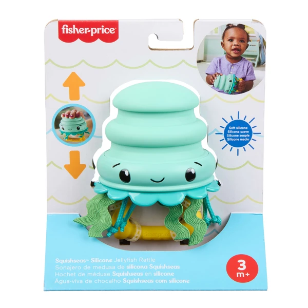 FISHER PRICE SILICON RATTLE OCEAN ANIMALS - JELLYFISH