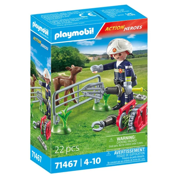 PLAYMOBIL CITY ACTION FIREFIGHTING MISSION ANIMAL RESCUE