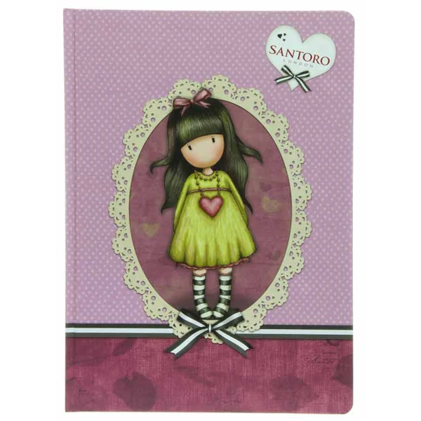 GORJUSS SANTORO NOTEBOOK WITH HARD COVER - 4 DESIGNS