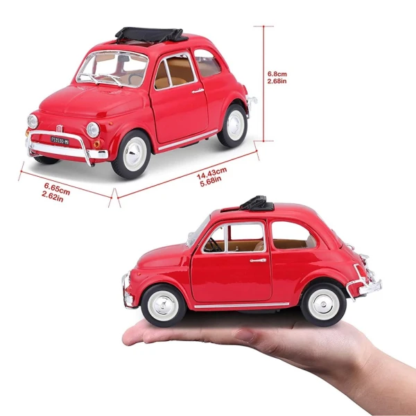 BBURAGO 1:24 FIAT 500L 1968 RED