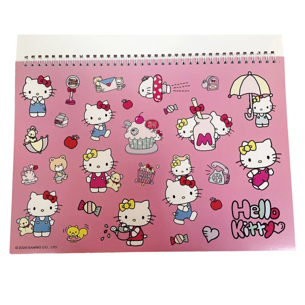 DRAWING PAD 23X33 cm 40 SHEETS AND STICKERS HELLO KITTY