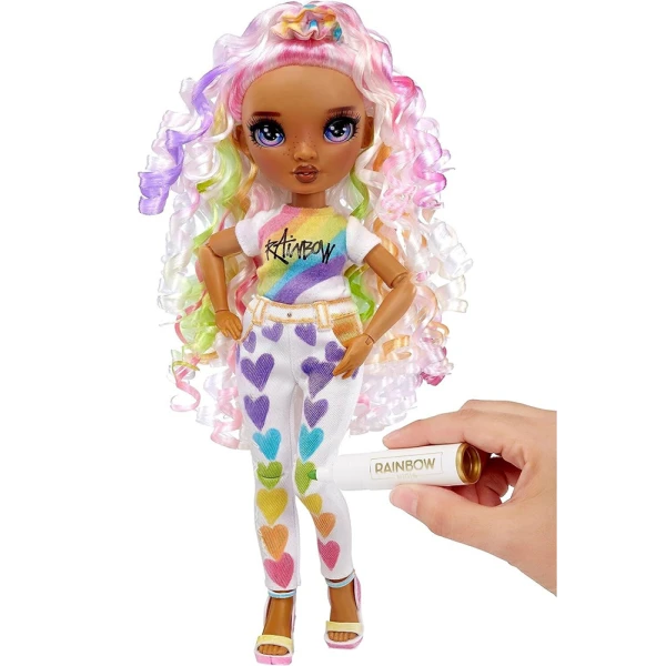 RAINBOW HIGH DOLL SET PAINTING PURPLE EYES
