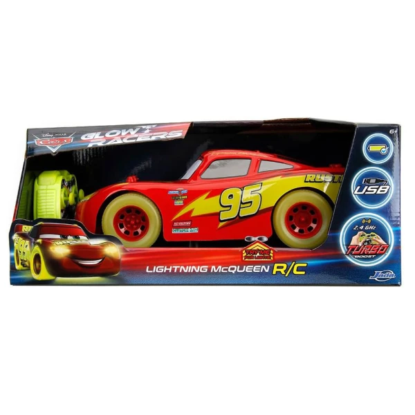 REMOTE CONTROL CAR LIGHTNING MCQUEEN GLOW RACERS 1:14