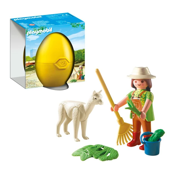 PLAYMOBIL ΠΑΣΧΑΛΙΝΗ ΕΚΠΛΗΞΗ - ΦΥΛΑΚΑΣ ΖΩΟΛΟΓΙΚΟΥ ΚΗΠΟΥ ΜΕ ΛΑΜΑ
