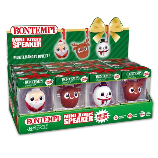 BONTEMPI MINI ΑΣΥΡΜΑΤΟ ΗΧΕΙΟ CHRISTMAS EDITION - 3 ΣΧΕΔΙΑ