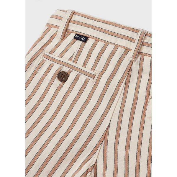 MAYORAL BERMUDA PANTS STRIPES ORANGE