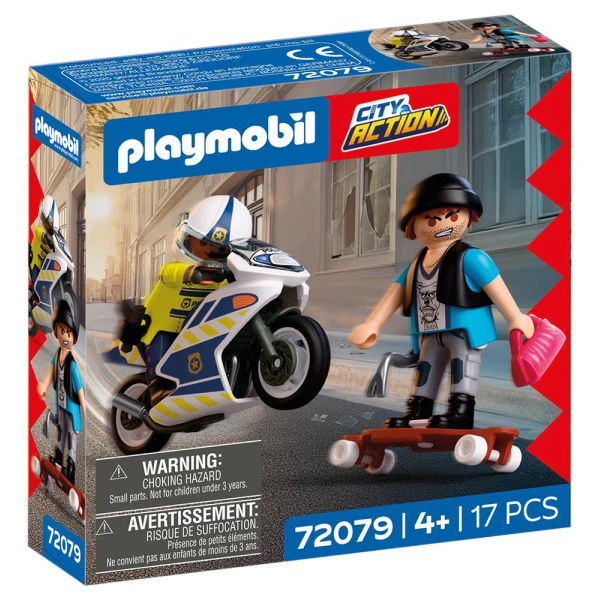 PLAYMOBIL ΑΣΤΥΝΟΜΙΚΗ ΚΑΤΑΔΙΩΞΗ ΜΕ ΜΟΤΟΣΙΚΛΕΤΑ