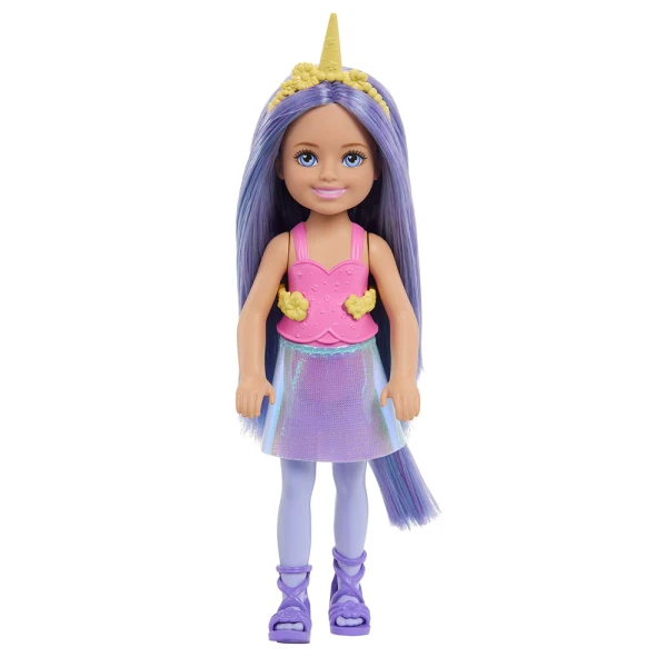 BARBIE ΚΟΥΚΛΑ CHELSEA ΠΑΡΑΜΥΘΕΝΙΟΣ ΚΟΣΜΟΣ - ΜΟΝΟΚΕΡΟΣ ΜΕ ΜΩΒ ΜΑΛΛΙΑ