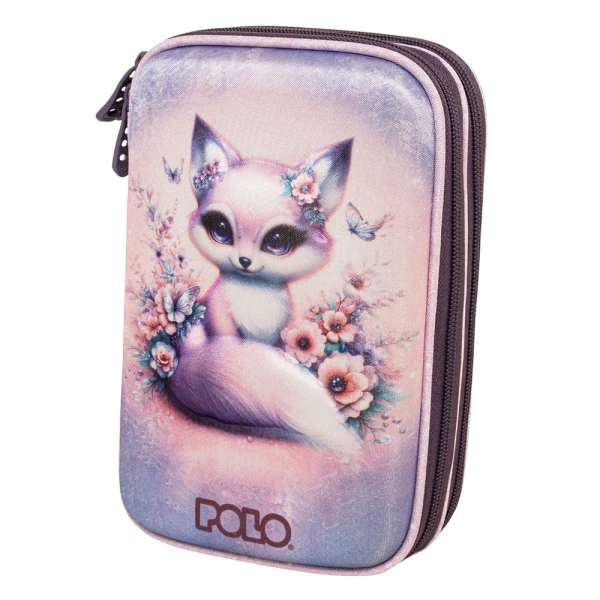 POLO 2026 TRIPLE PENCIL CASE ORBIT CUTE FOX