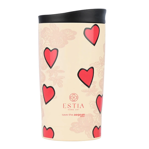 ESTIA HOME ART TRAVEL MUG 350ml - TENDER LACE