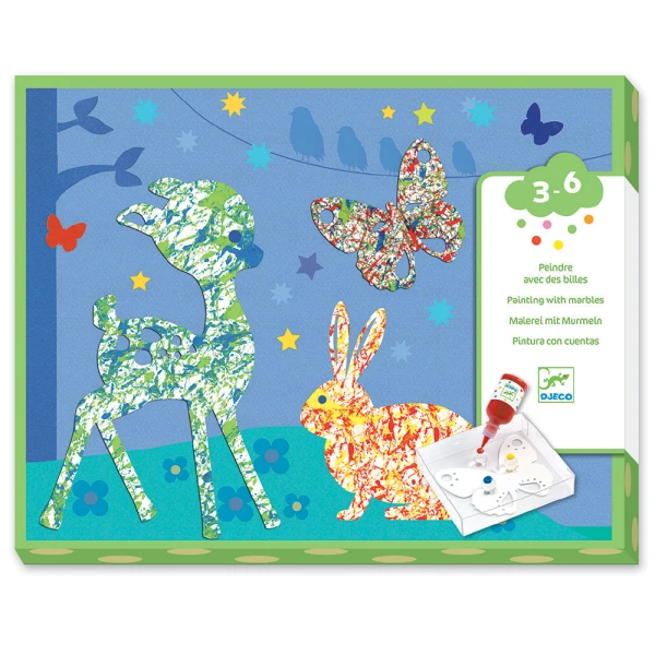 DJECO PAINTING WITH MARBLE ANIMALS