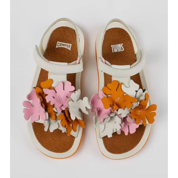 CAMPER KIDS SANDALS GIRL TWINS MULTICOLOUR ORANGE