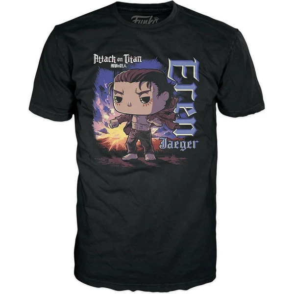 FUNKO POP & TEE! ΕΝΗΛΙΚΩΝ ATTACK ON TITAN FINAL SEASON ΦΙΓΟΥΡΑ ΒΙΝΥΛΙΟΥ EREN JAEGER (WITH MARKS) ΚΑΙ ΜΠΛΟΥΖΑΚΙ (MEDIUM)