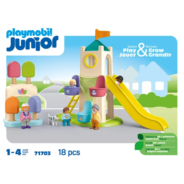 PLAYMOBIL JUNIOR ADVENTURE TOWER WITH ICE CREAM BOOTH