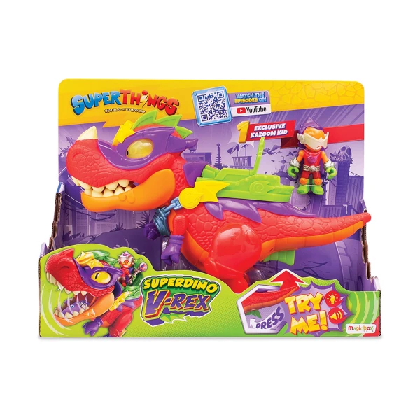 SUPERTHINGS DINOSAUR WITH SUPERDINO V-REX FORS AGES 3+
