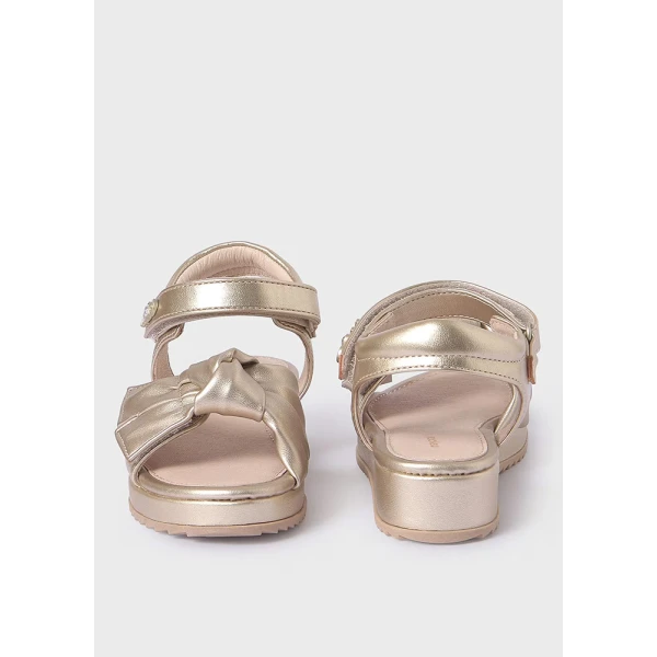 SANDALS PLATFORM METALLIC GOLD