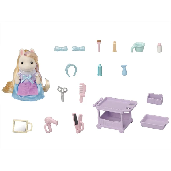 THE SYLVANIAN FAMILIES PONY\'S HAIR STYLISH SET 5644