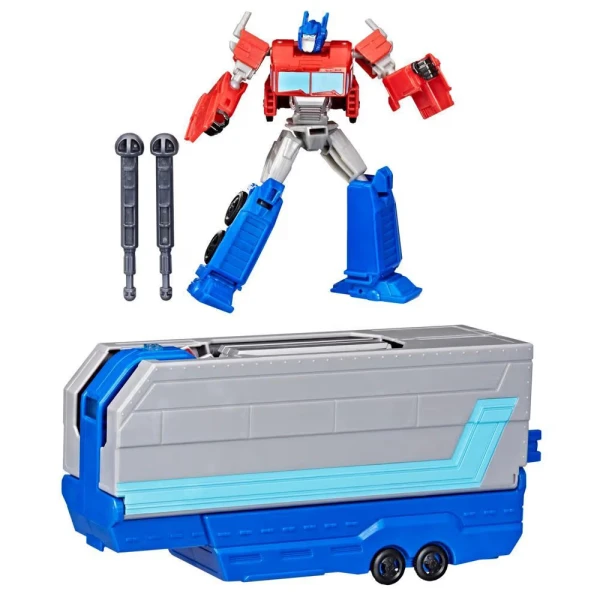 TRANSFORMERS EARTHSPARK PLAYSET OPTIMUS PRIME BATTLE TRAILER