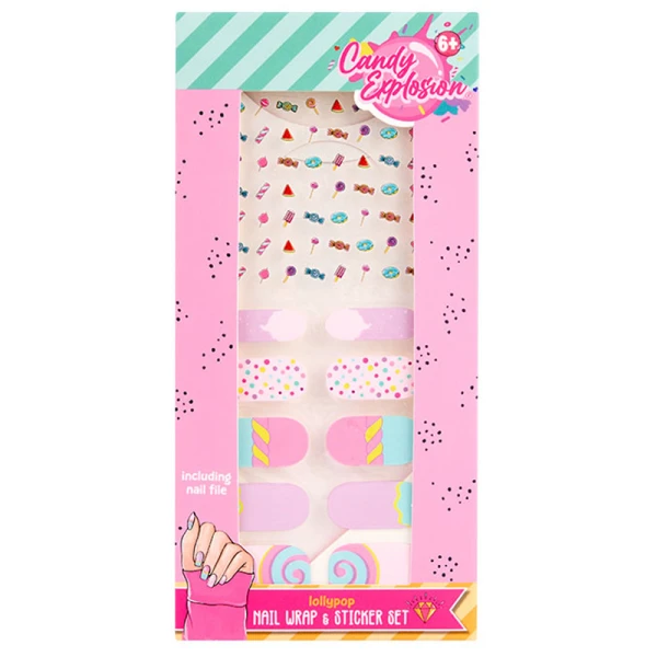 CREATE IT! CANDY EXPLOSION ΣΕΤ ΔΗΜΙΟΥΡΓΙΑΣ ΑΥΤΟΚΟΛΛΗΤΑ ΝΥΧΙΩΝ LOLLIPOP
